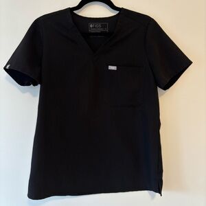 Figs catarina scrub top (black)